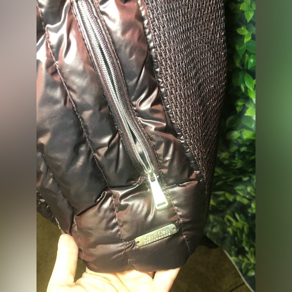 Calvin Klein Brown/dark purple Quilted Zip-Up Vest - Picture 15 of 16